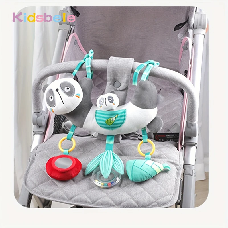 Cute Car Bed Pendant Baby Safety Seat Stroller Pendant Toy Baby Rattle Mobile Educational Toy