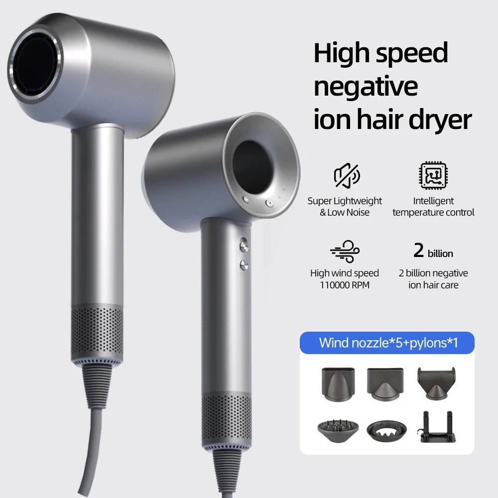 Compact Travel Hair Dryer with Folding Handle, Mini Lightweight Blow Dryer Dual Voltage, Quick Dry Portable Blowdryer for Home B