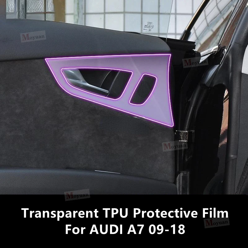 For AUDI A7 09-18 Screen TPU Transparent Protect Film Car Interior Sticker Gear Navigator Door Panel Car Accessories image 2