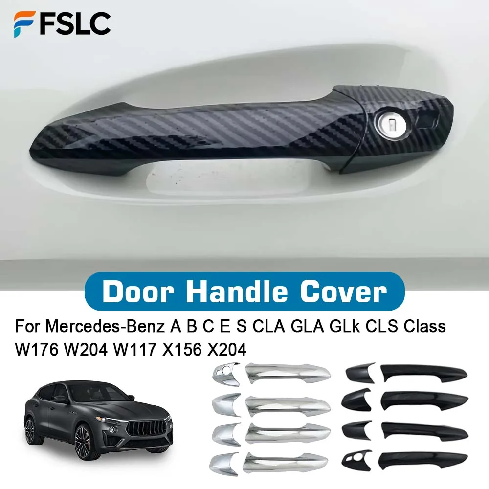 

Car Decoration Door Handle Cover For Mercedes-Benz A B C E S CLA GLA GLk CLS Class W176 W204 W117 X156 X204 Intelligence Silver