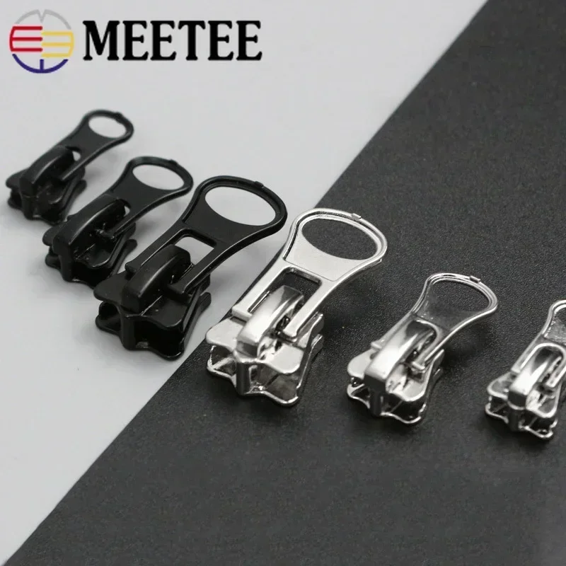 10Pcs 3# 5# 8# 10# Zipper Sliders For Resin Zippers Bag Clothing Luggage Zip Puller Head Zips Repair Kit DIY Sewing Accessories