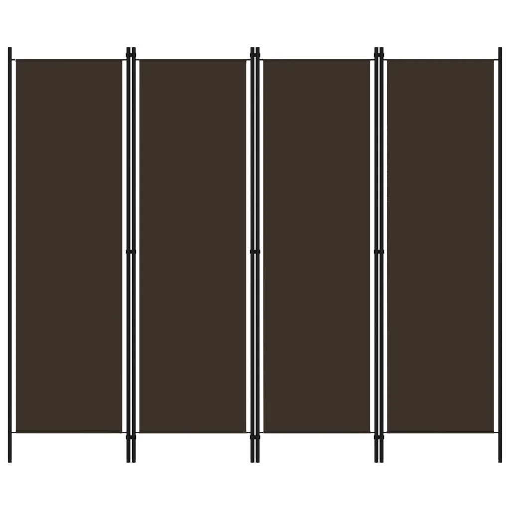 Separation Wall 4 panels Brown 200x180 cm