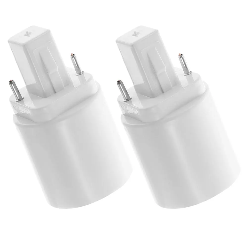 

2pcs G24D To E27 2-Pin Lamp Socket Converter Bulb Base Adapter Light Bulb Holder For Home Office Lighting Fixtures Replacement