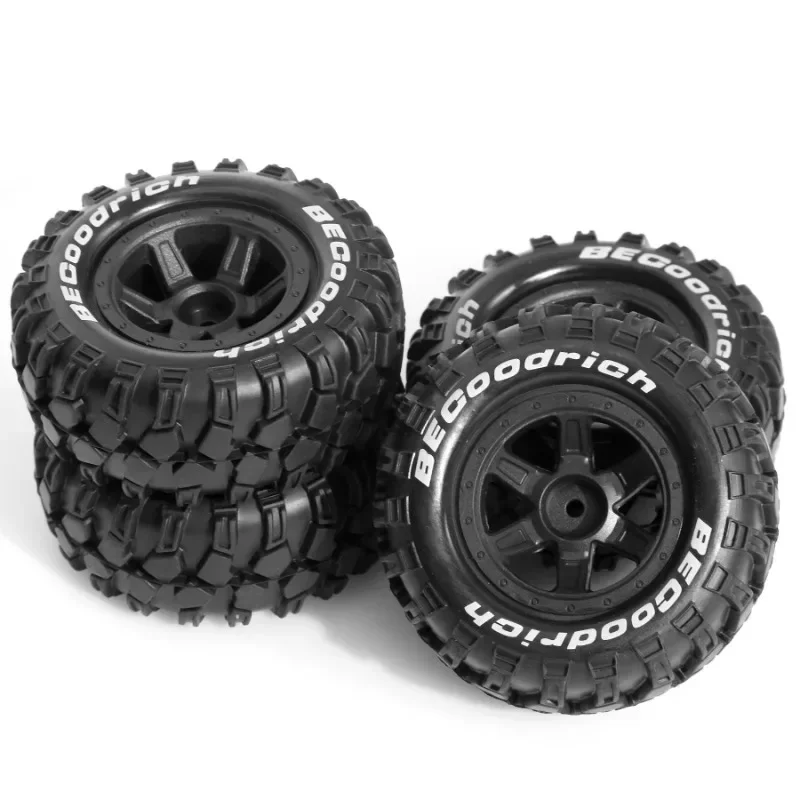 

4pcs 90mm 1.9" Plastic Wheel Rim Rubber Tire Set for 1/10 RC Crawler Car Axial SCX10 90046 Trxs TRX4 RC4WD D90 D110 MST