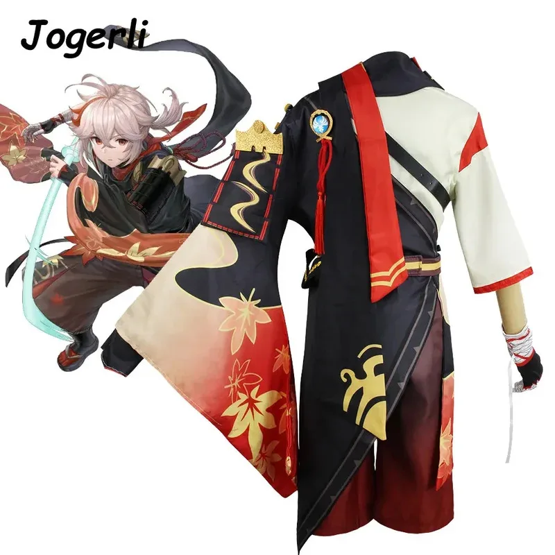 Genshin-Disfraz de impacto Kaedehara Kazuha, traje de personaje, ropa de juego de rol de alta calidad, ropa de Halloween para mujer y hombre; 6'