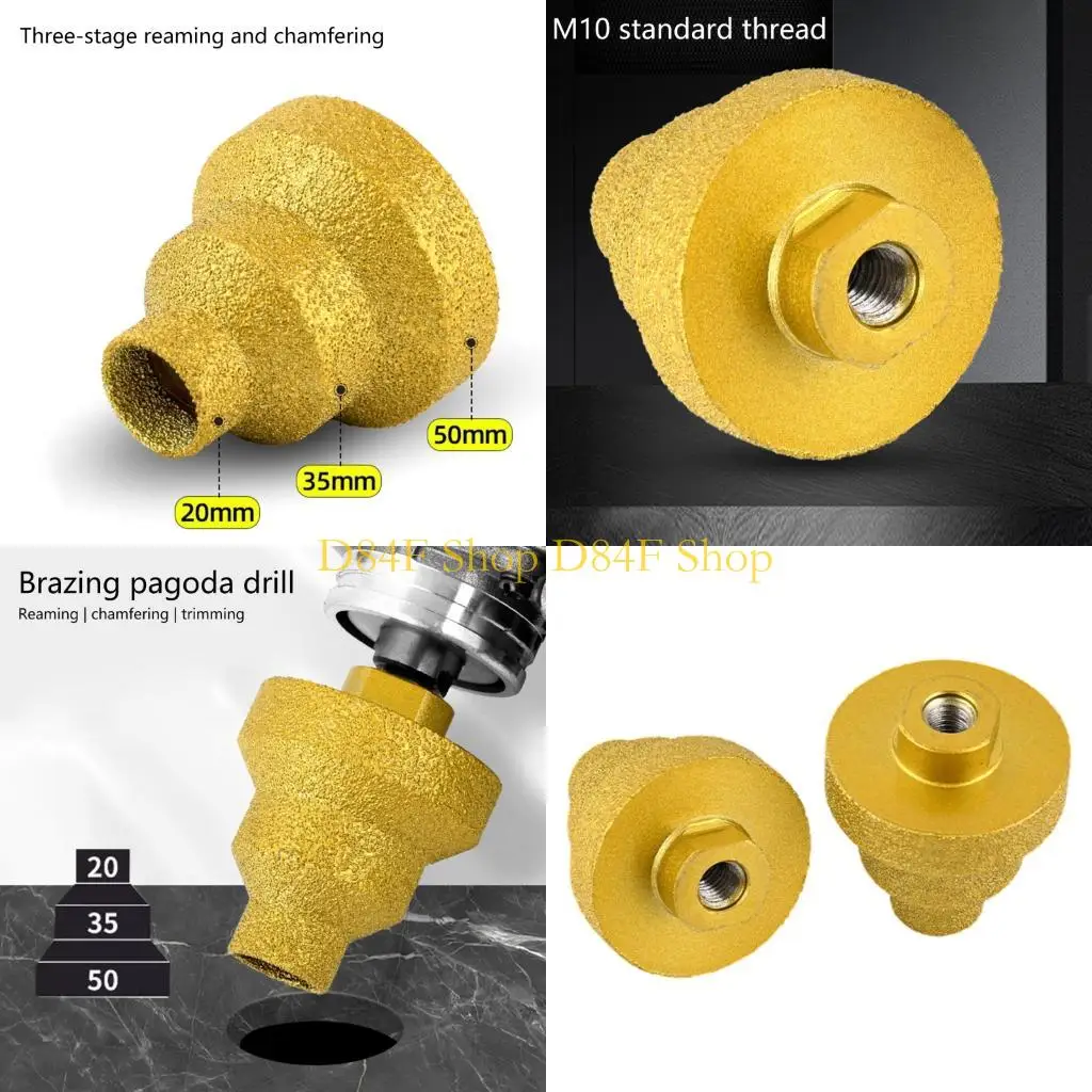 D84F Chamfering Bit 20/35/50mm Multi Layer Tapered Reamer for Precise Edges Smoothing