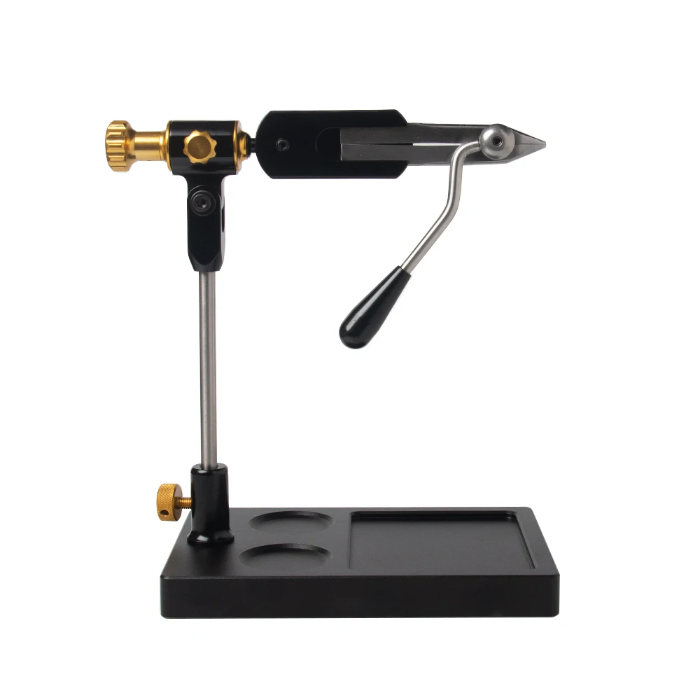 Rotary Fly Tying Vise with Hardened Jaws Precision Kit for Hook 28 to 4/0 Stable Pedestal Base for Lake River Fishing Equipment