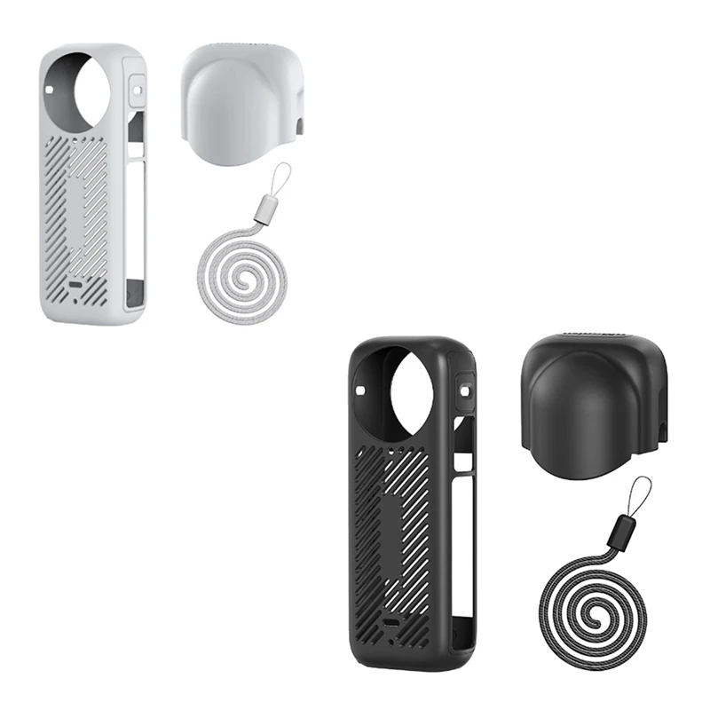 

Горячий силиконовый защитный комплект для корпуса Insta360 X4, силиконовый чехол X4, комплект объектива, защитные аксессуары для спортивной камеры