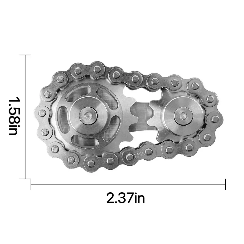 Gear Chain Gyro Fingertip Gyro Sprockets Chains Sprockets Flywheel Metal Toys Drop Ship Sproket Roadbike Spinner Fingertip Toys