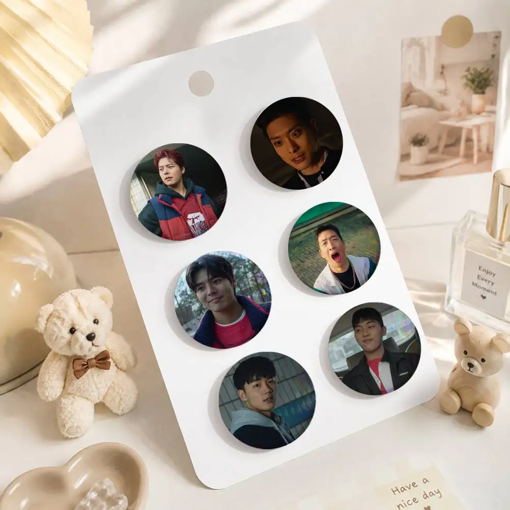 A-w-Weak Hero Mixed Theme Round Button Badge Set Anime Cartoon Music Game Fashion Pins For Bags Clothes Accessories