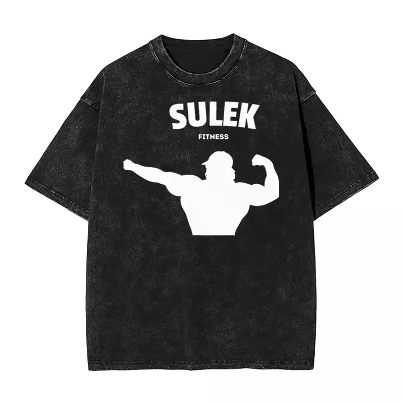 Sam Sulek Iconic Pose T Shirt Hip Hop Washed Cotton High Street T-Shirts Vintage Men Women Tops Streetwear Graphic Printed Tees