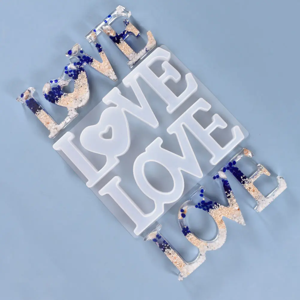 

1 шт. силиконовая форма для творчества «Любовь» с английскими буквами, для эпоксидной смолы, для украшения тортов, подвесной декоративный элемент, ручная работа, силиконовый крафт-набор