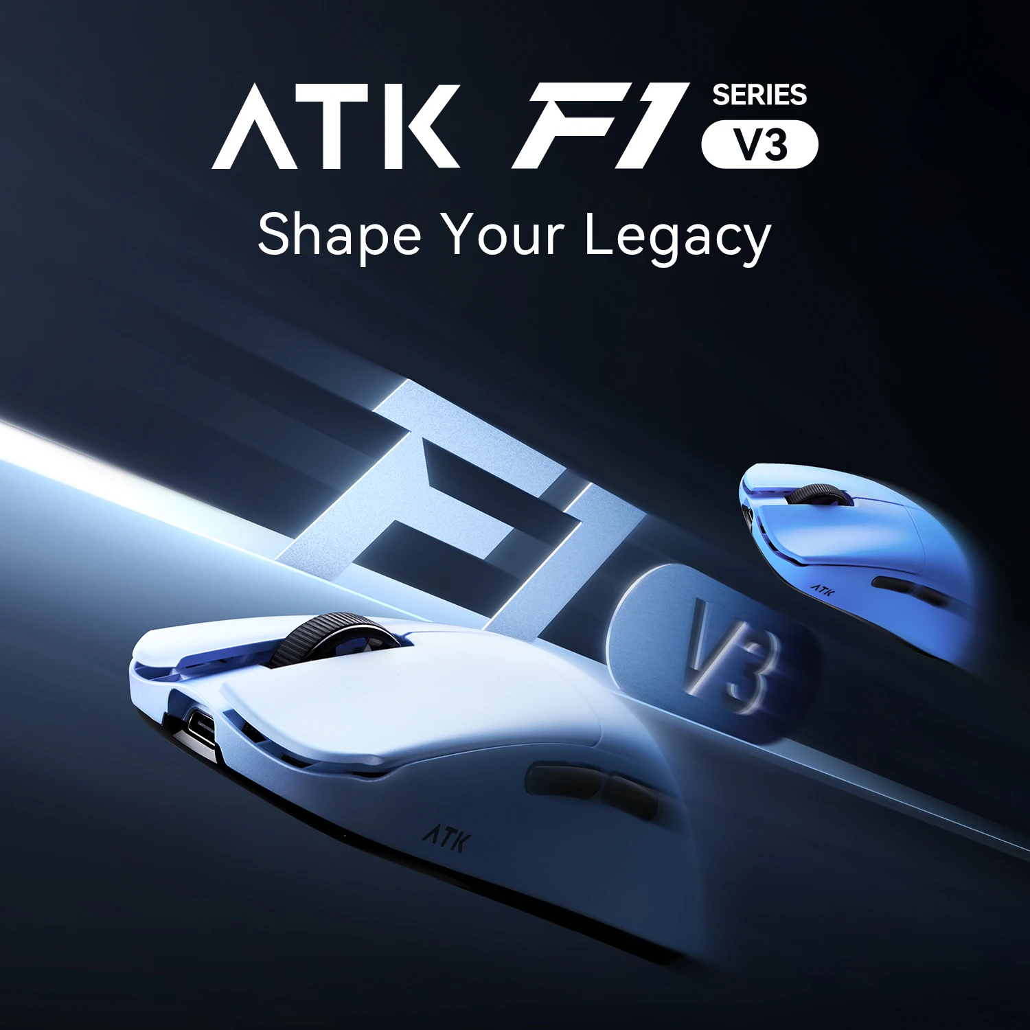 ATK Blazing Sky F1 V3 Wireless Gaming Mouse PAW3955 Master Dual-Mode 8K 37g Lightweight Non-porous FPS Mice