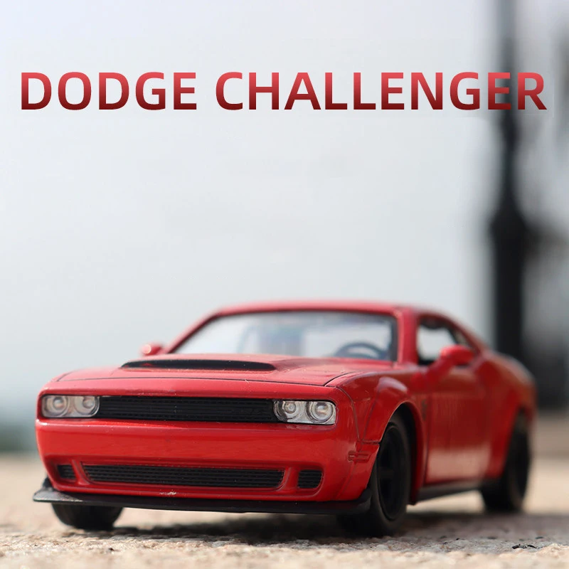 

1:36 Dodge Challenger SRT Demon Sports Car Alloy Diecast Car Model Toy With Pull Back For Children Gifts Toy Collection