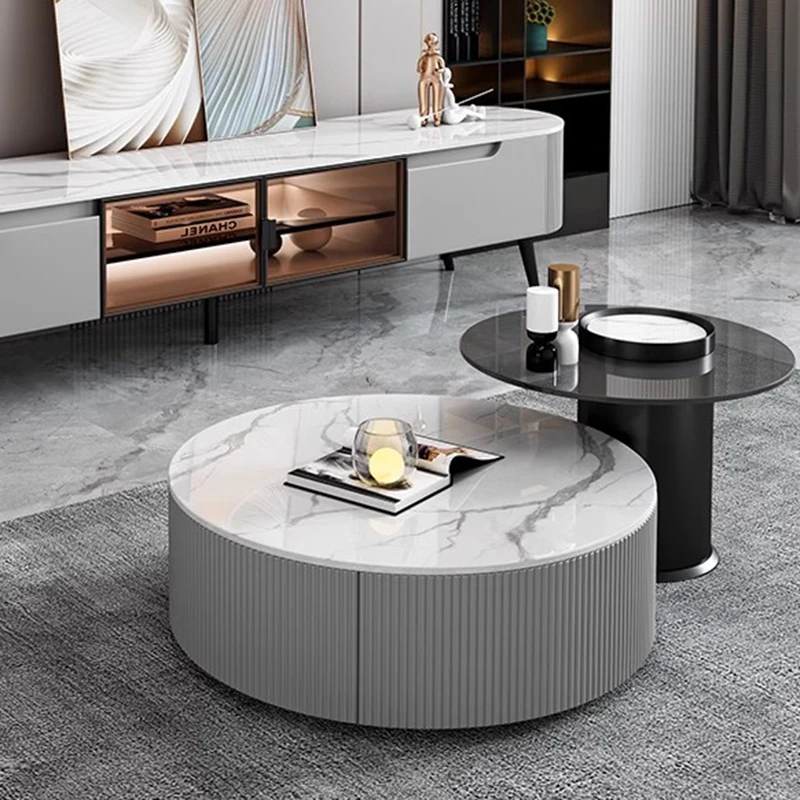 

Floor Makeup Coffee Table Bedroom Round Luxury Minimalist Center Bedside Side Table Nordic Escritorios De Habitación Furnitures