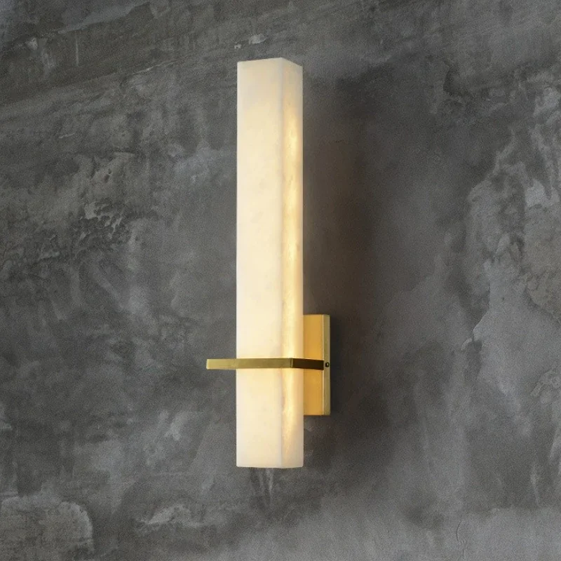 Luxury Marble Designer โคมไฟติดผนัง Nordic Sconce โคมไฟสําหรับห้องนั่งเล่นห้องนอนห้องครัวข้างเตียง Modern Home Deco โคมไฟ