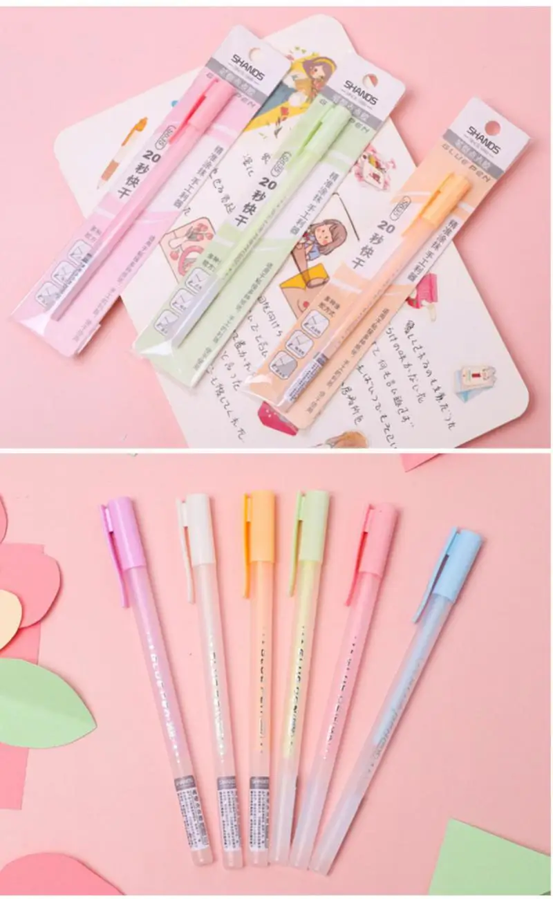 Candy Color Glue Pen Handbook Dispensing Pen Quick-Drying Dot Gule Stick DIY High Viscosity Glue School Office Supplies