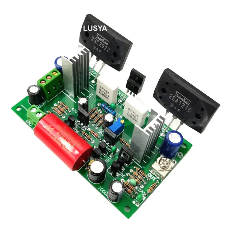 บอร์ดแอมป์แยกส่วนแบบคลาสสิก HIFI รุ่นใหม่ Sanken แอมป์เสียง 35V/us โดย "คู่มือการออกแบบระบบเสียงพลังสูง" 2SC2922 คู่ 24V-คู่ 50V