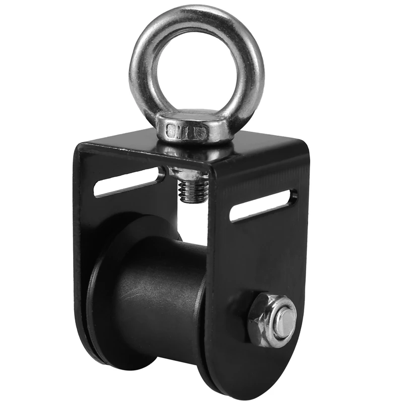 Lifting Rope Pulley Bearing Block Pulley Wheel Portable Heavy Duty Mute Roller DIY Gym Exercise Equipment