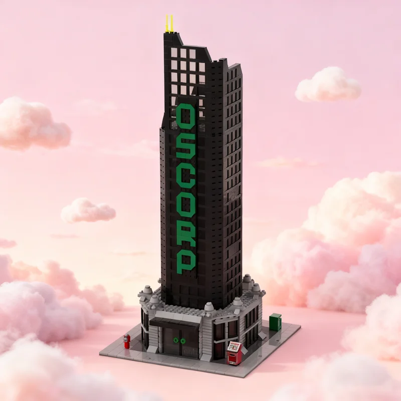 1538 stücke MOC Oscorp Turm Super Heroes Modell Bausteine Architektur Weihnachten Geschenke Idee Bildung DIY Ziegel Spielzeug Kinder