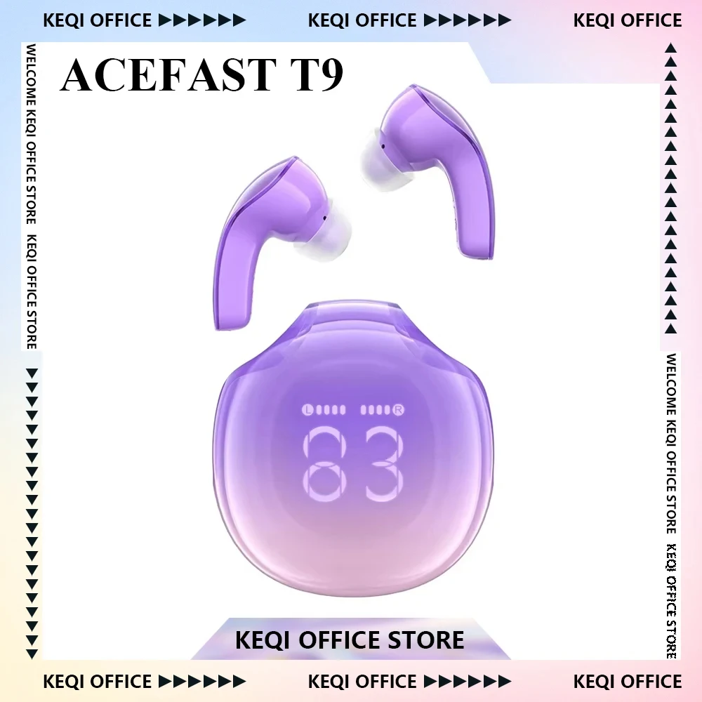 

Custom Wireless Earbuds ACEFAST T9 Bluetooth 5.3 Stereo Noise Reduction IPX4 Waterproof Hi Res Office Headset Gift
