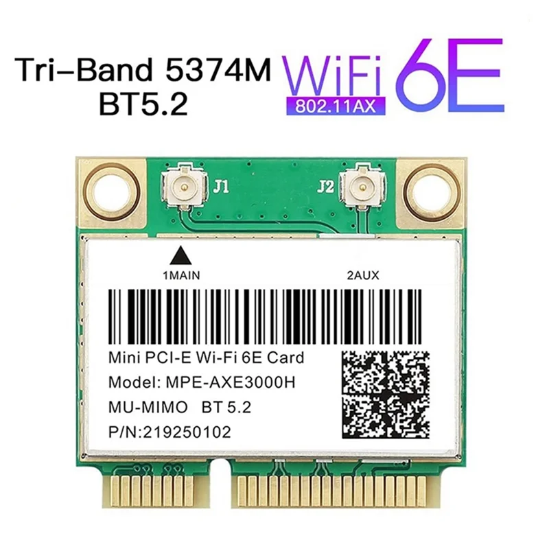 

Classic-Wifi 6E Wireless Card AX210 Mini PCIE Wifi Card Mini PCI-E Wifi 6E Card Mini PCIE Wi-Fi Adapter