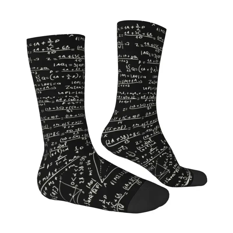 Y2K Physics Math Equations Men Women Crew Unisex Cute 3D Printed Geek Mathematics Teacher Dress Socks