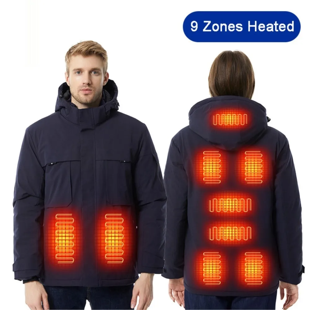 

Heated Jacket Cold-Proof 9 Area Heated Clothing Waterproof Washed USB Charging Heating Jacket Men Women Keep Warm Accessories