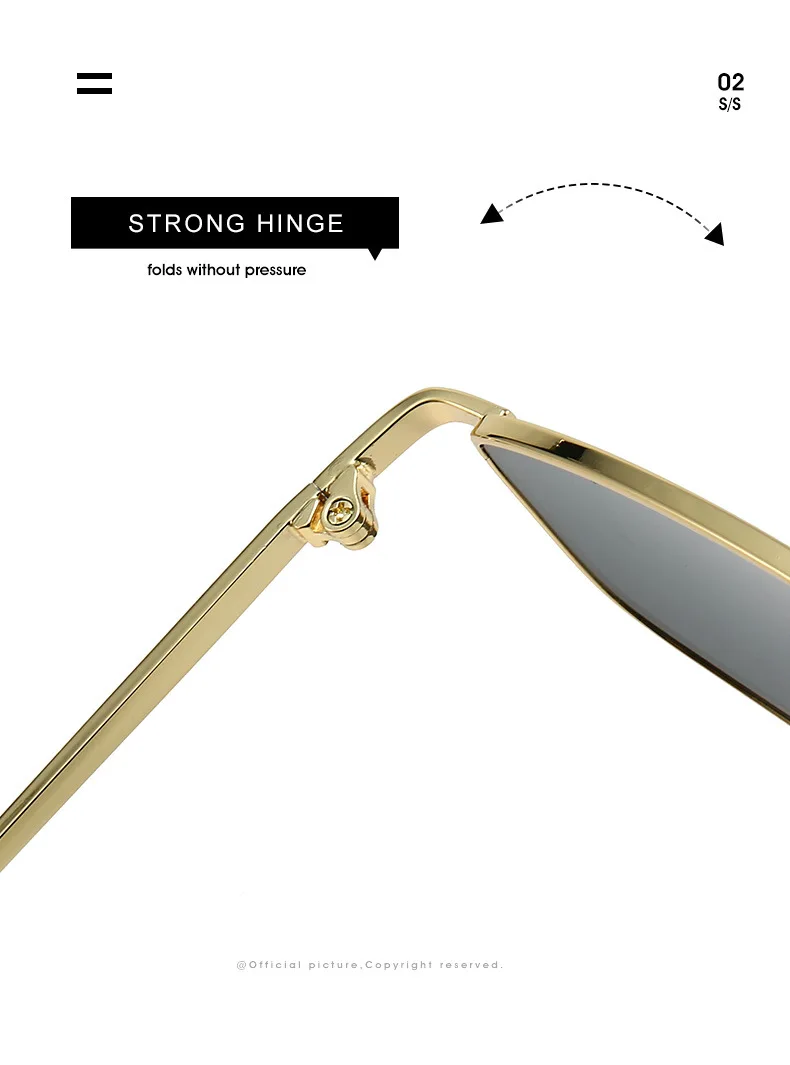 Männer Sonnenbrille Metall Rahmen Quadrat Sonnenbrille Pilot Punk frauen Gläser UV400 Outdoor Fahren Angeln Augenschutz Sonnenbrille – Detail 5