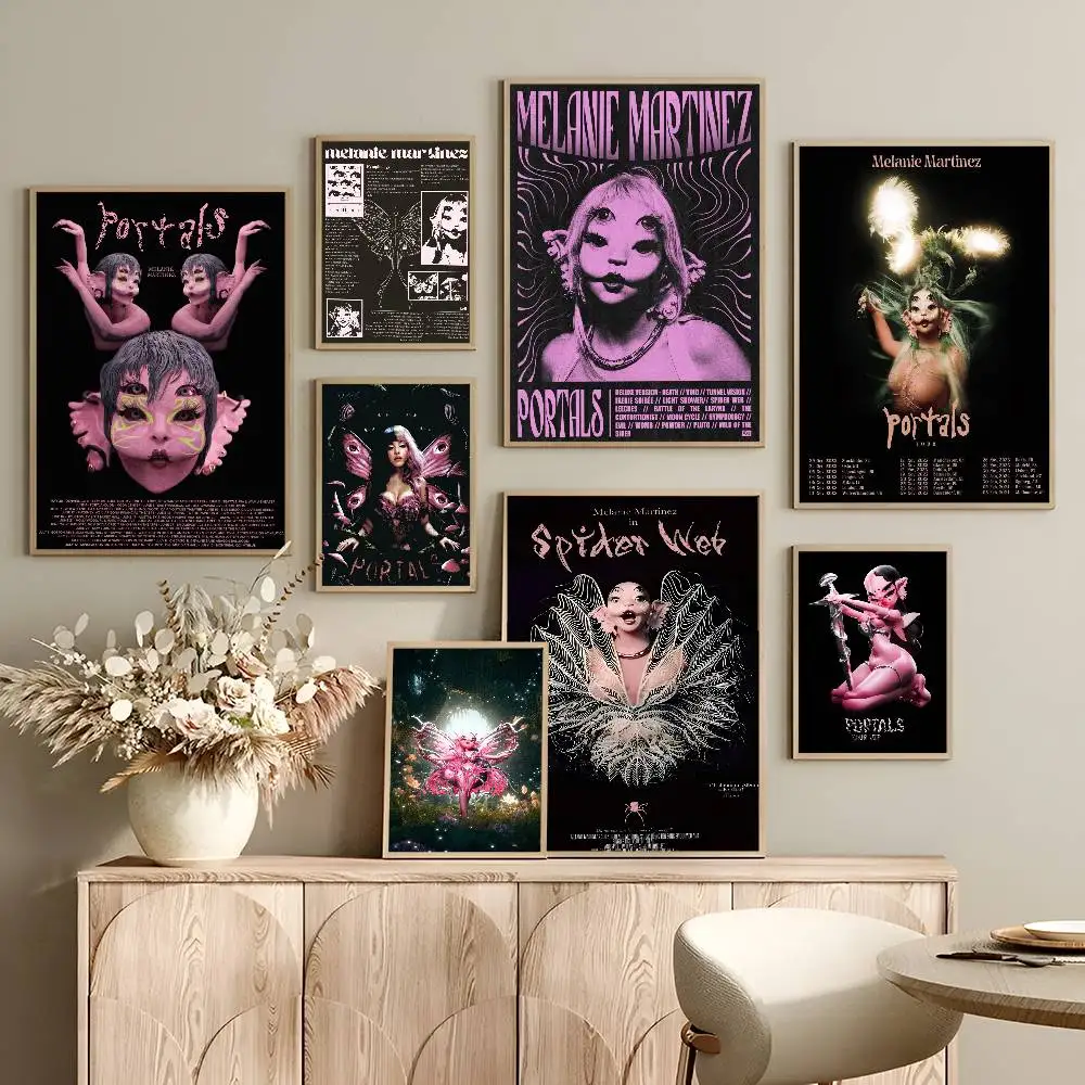 Singer M-Melanie Martinez Self-adhesive Poster Fancy Wall Sticker For Living Room Bar Decoration Vintage Decorative Painting