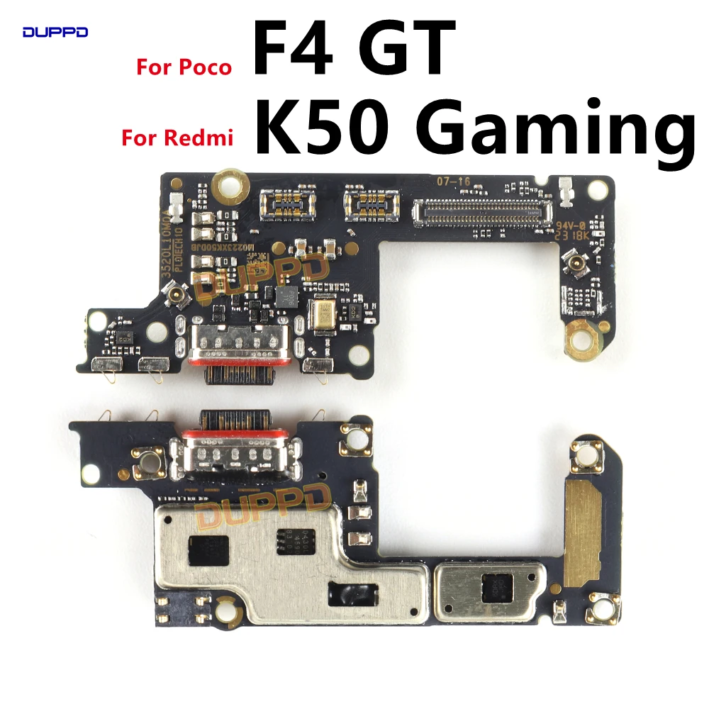 New USB Charging Port Mic Microphone Dock Connector Board For Xiaomi Poco F4 GT Redmi K50 Gaming LCD Mainboard Main Flex Cable