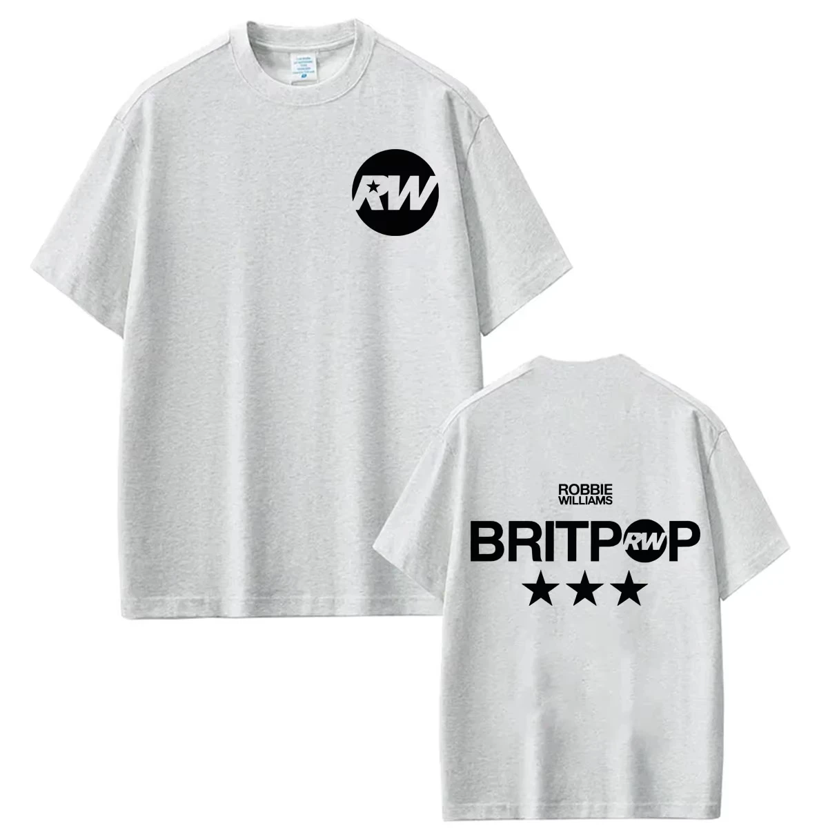 Robbie Williams BRITPOP Album 2026 Tour Merch Grafik-T-Shirt 100% Baumwolle Herren Damen Y2k Beliebtes Oversize-T-Shirt Streetwear – Detail 12