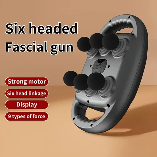 마사지 총 운동 선수, 깊은 조직 마사지 총 휴대용 마사지 9 기어 속도 및 6 친구를위한 한 머리 마사지 사무실 선물