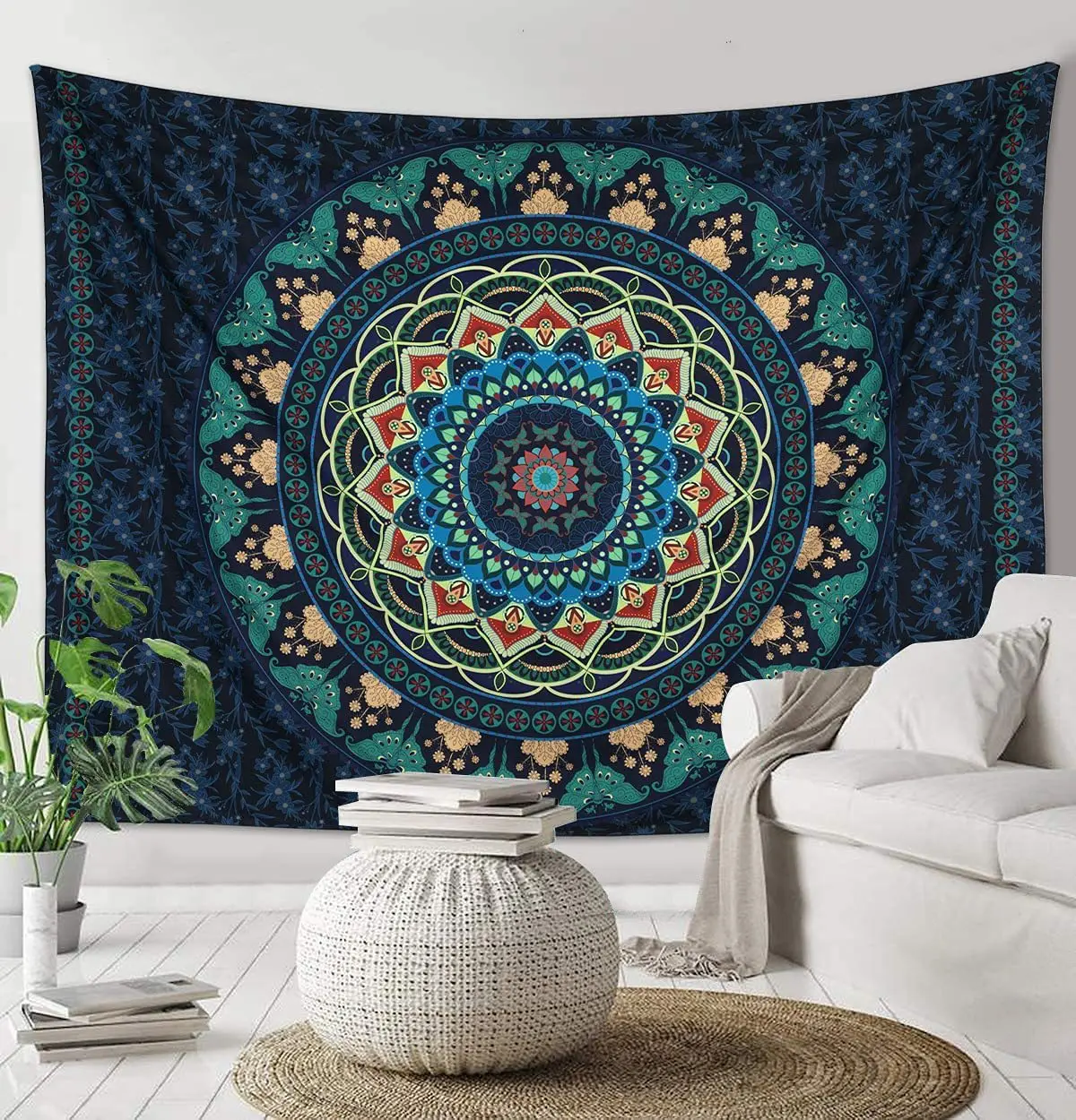 Mandala Tapestry India Wall Tapestry Hippie Room Decor Boho Trippy Tapestry Aesthetic Room Decor Decoration