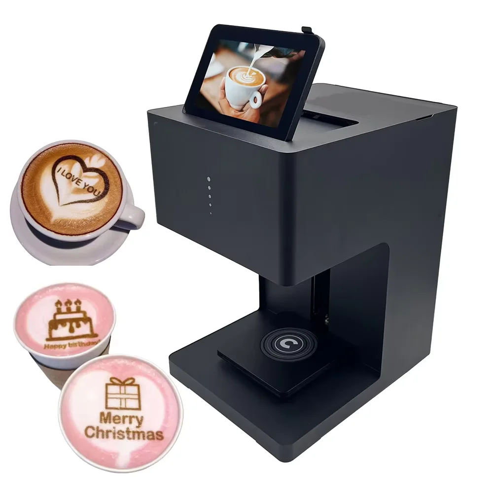 أحدث طابعة القهوة واي فاي بالجملة طابعة القهوة الغذائية الصالحة للأكل كعكة الشوكولاته لاتيه آلة الطباعة الفنية للبيع