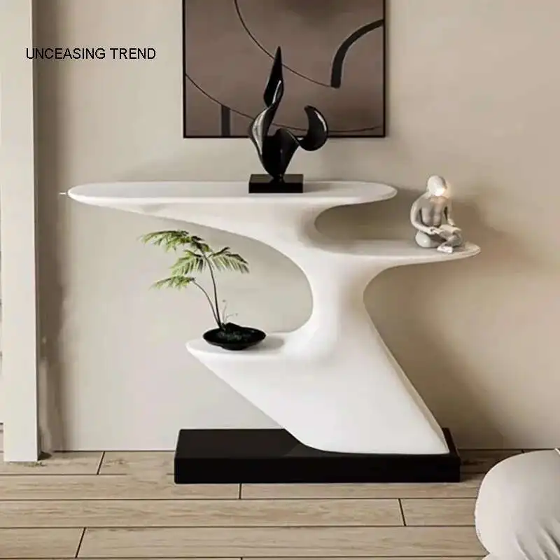 

Mini Corner Living Room Table Console White Nordic Office Table Design Minimalist Wohnzimmer Tisch Entrance Hall Furniture