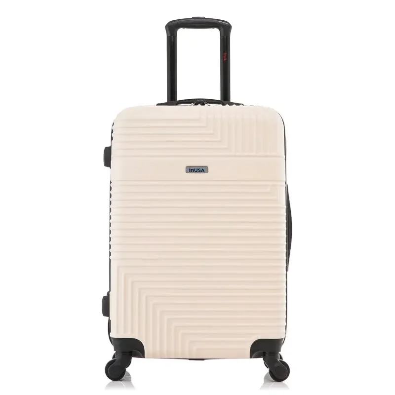 New Luggage Stylish & Lightweight Hardside 24 inch Sand Resilience Spinner Luggage