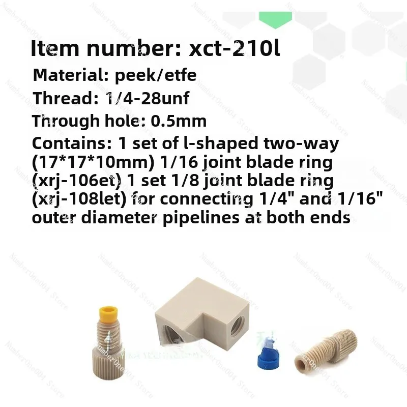 Suitable ForLiquid Chromatography Two-way PEEK Reducing Straight Connector Kit 1/32 