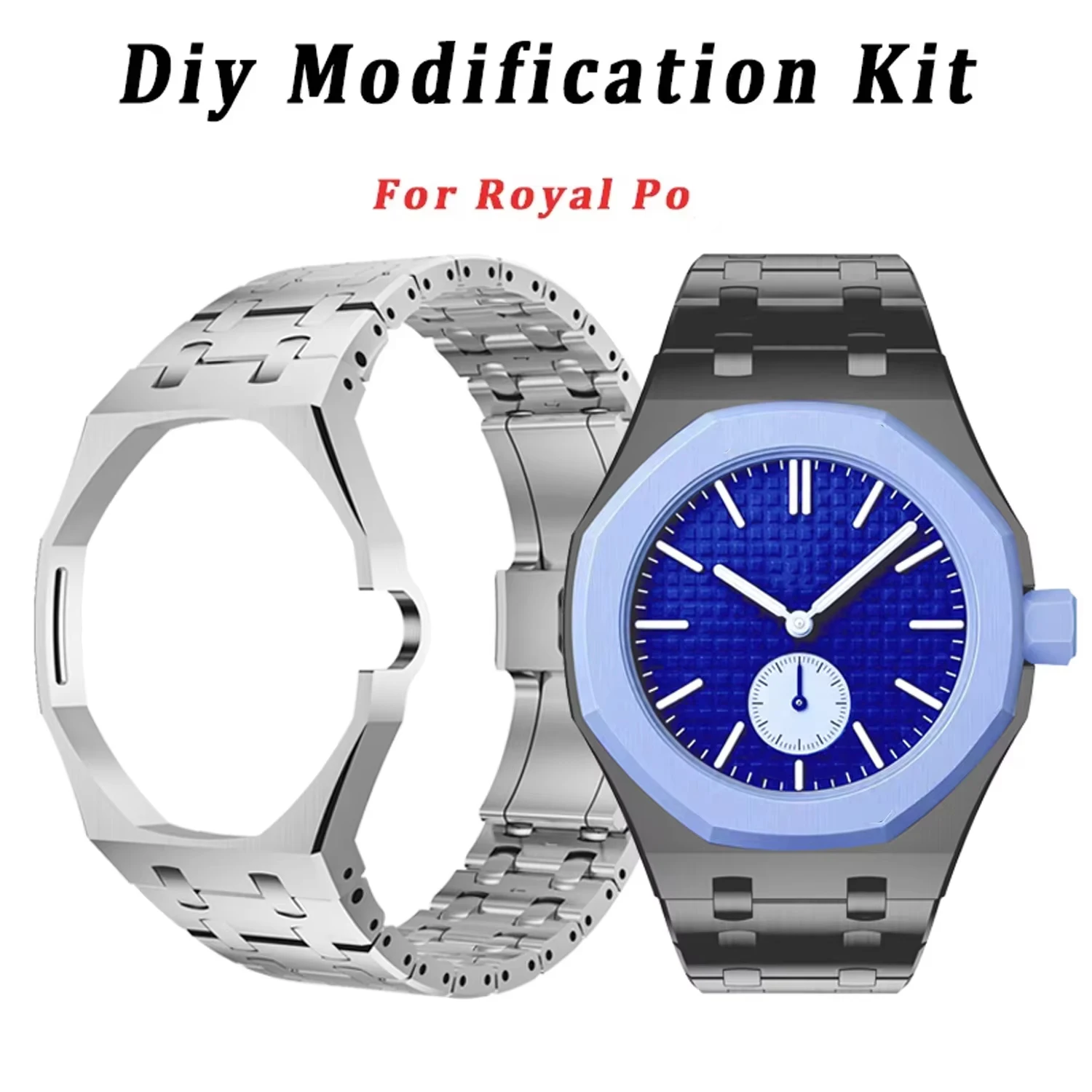 3 O Clock Luxury Stainless Steel Case Mod Kit For S-Watch X A-P Roya Po Pocket Watch Rubber Strap Personalized Accessories