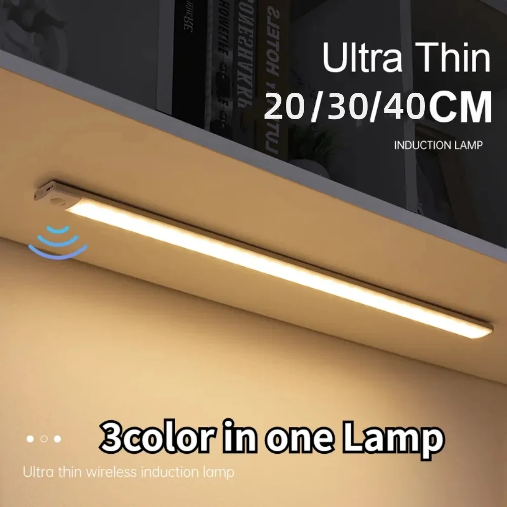 

20/30/40CM Night Light USB Rechargeable Motion Sensor Led Light Wireless Led Lamp for Kitchen Cabinet Bedroom Wardrobe