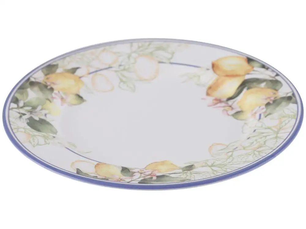 جهاز طعام وشاي من السيراميك سورينتو ، جهاز دائري باللونين الأبيض والأزرق ، سورينتو ، 20 *