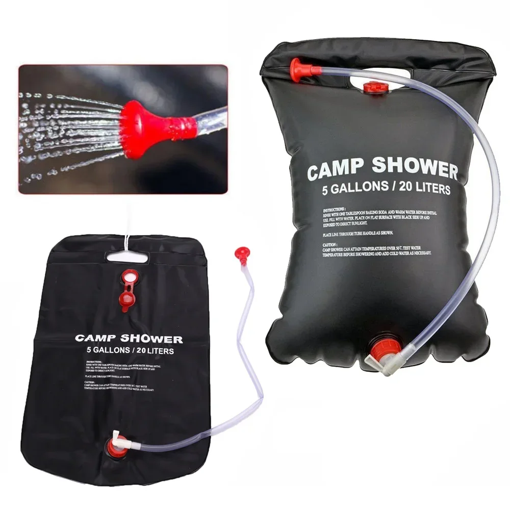 

20L Portable Camping Shower Bag Outdoor Travel Hiking BBQ Cycling Beach Swimming Solar Heated Bathing Water Bag