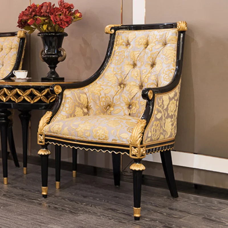 

!@Guangdong Luxury Antique Lounge Chairs High Quality Solid Wood Living Room Furniture Thrones Chairs