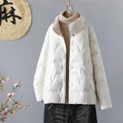 2024 New Autumn Winter Women Short Down Cotton Jacket Women Parkas Thin light Liner Warm Coat Female Casual Outwear Lady Tops