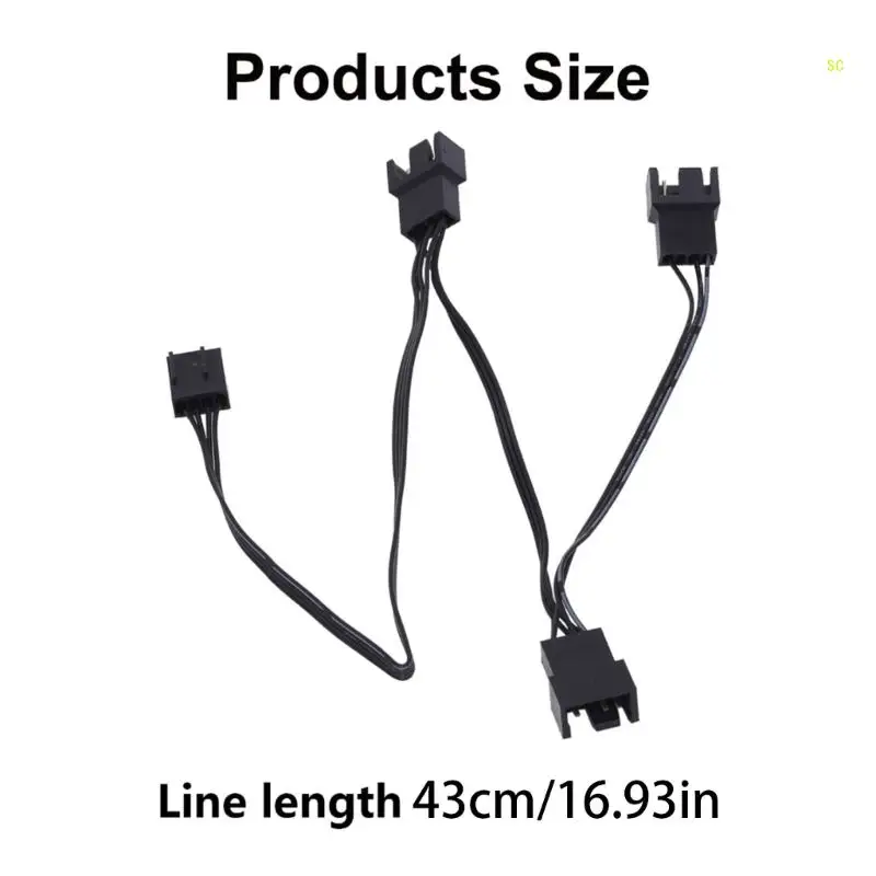 MultiFans การเชื่อมต่อ 4Pin พัดลม PWM สายเคเบิลแยกขยายเมนบอร์ดอินเทอร์เฟซ Dropshipping