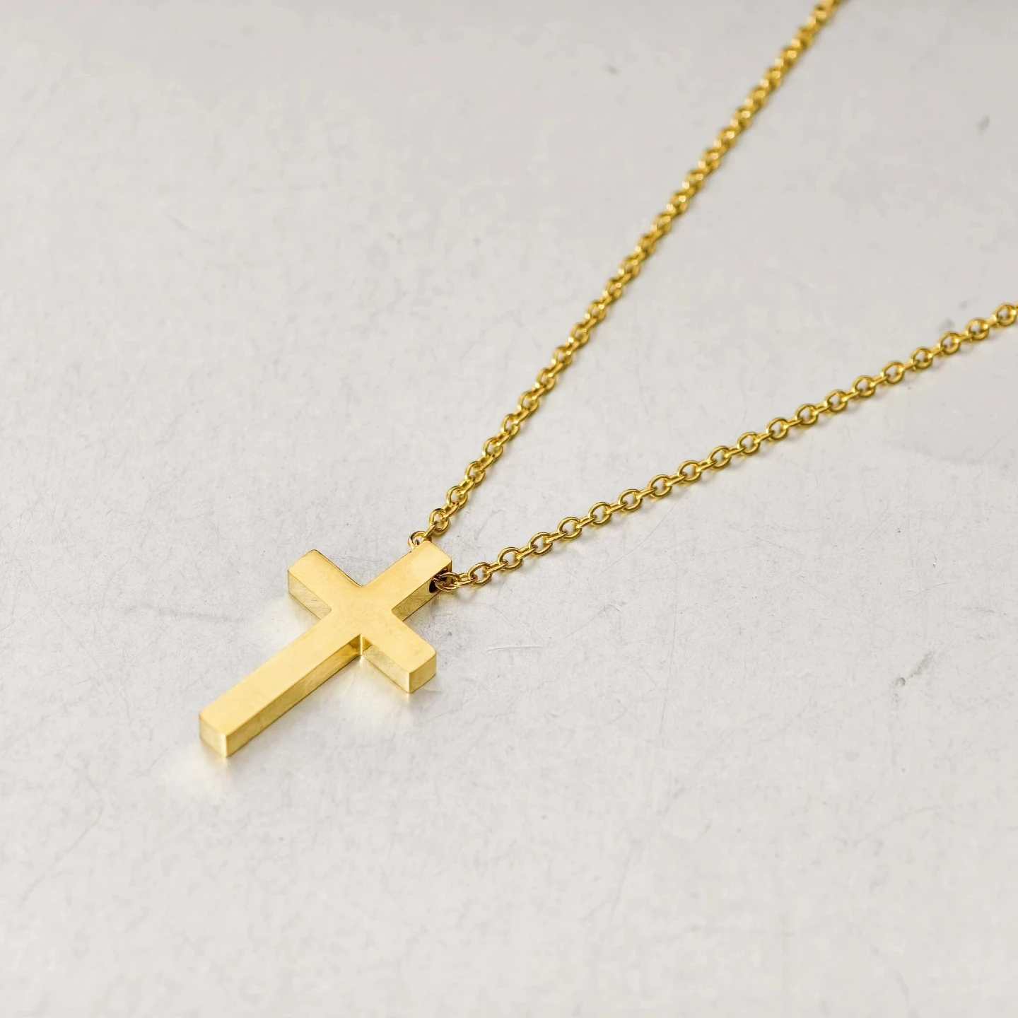 Mode Kleine Tiny Jesus Kreuz Anhänger Weibliche Gold Silber Farbe Edelstahl Christian Amulett Halskette Für Frauen Schmuck Geschenk