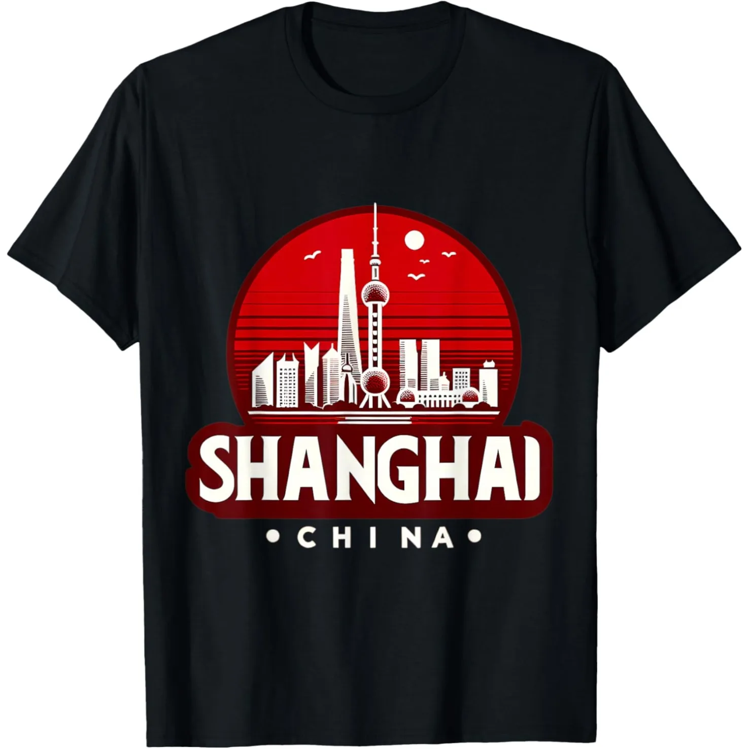 Lustige Shanghai China Grafik-T-Shirts für Männer und Frauen, reine Baumwolle, Humor, Streetwear, T-Shirt, kurzärmelig, Unisex, lockere Kleidung – Detail 2