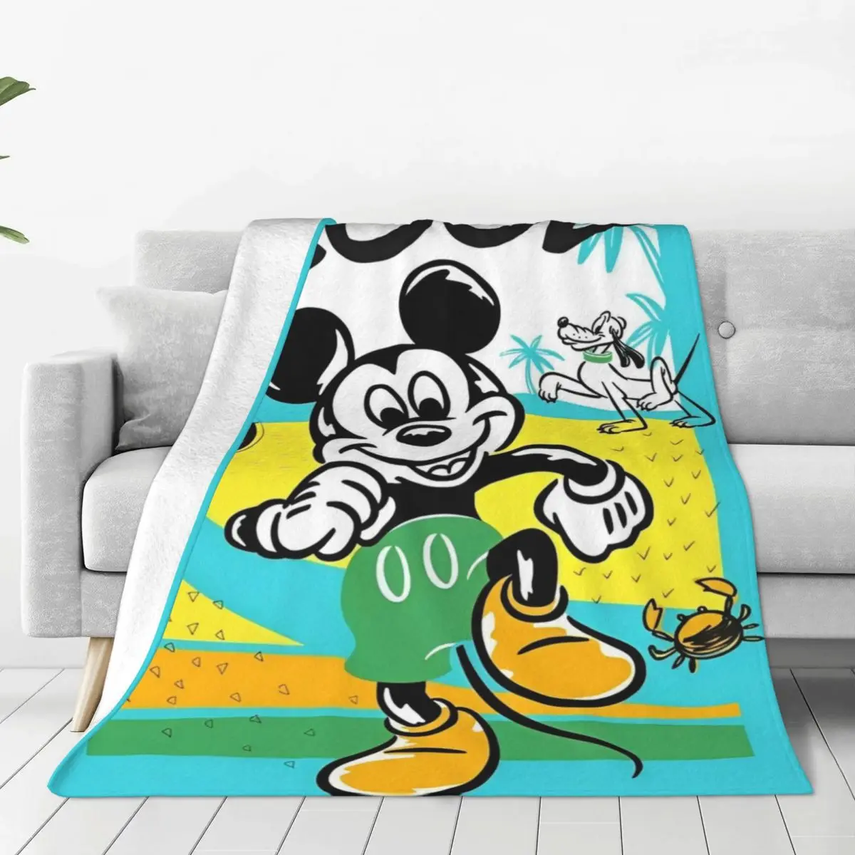 

Anime Mickey Mouse Blanket Cartoon Animal Soft Novelty Plush Bedding Throws For Kids Outdoor Flannel Bedspread Bed Cover