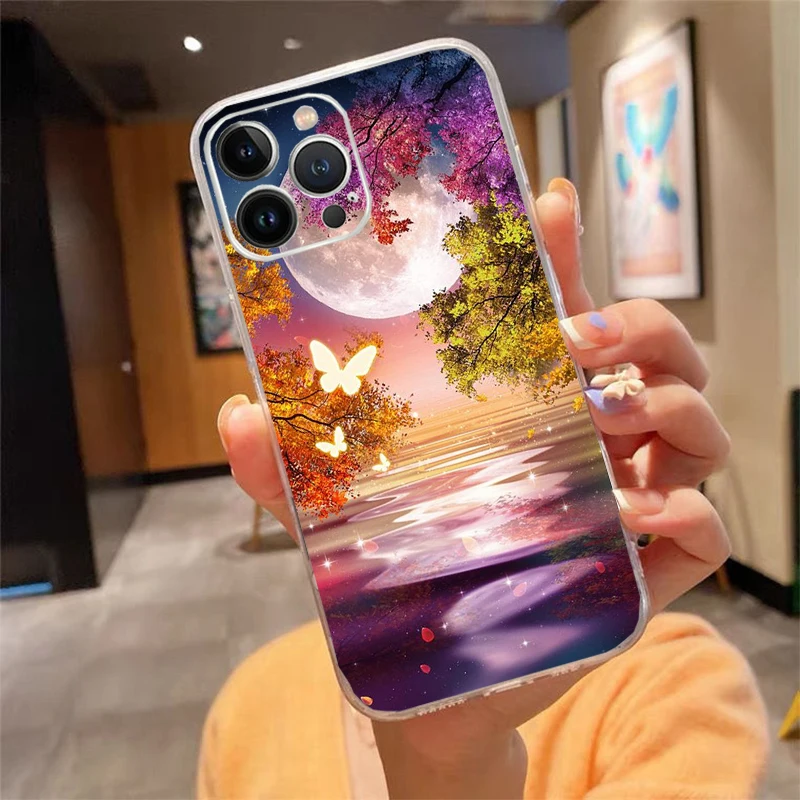 

Phone Case For iphone 17ProMax Air 16 15 14 13 Pro Max 15 16 Pro 15Plus Beautiful Scenery Landscape