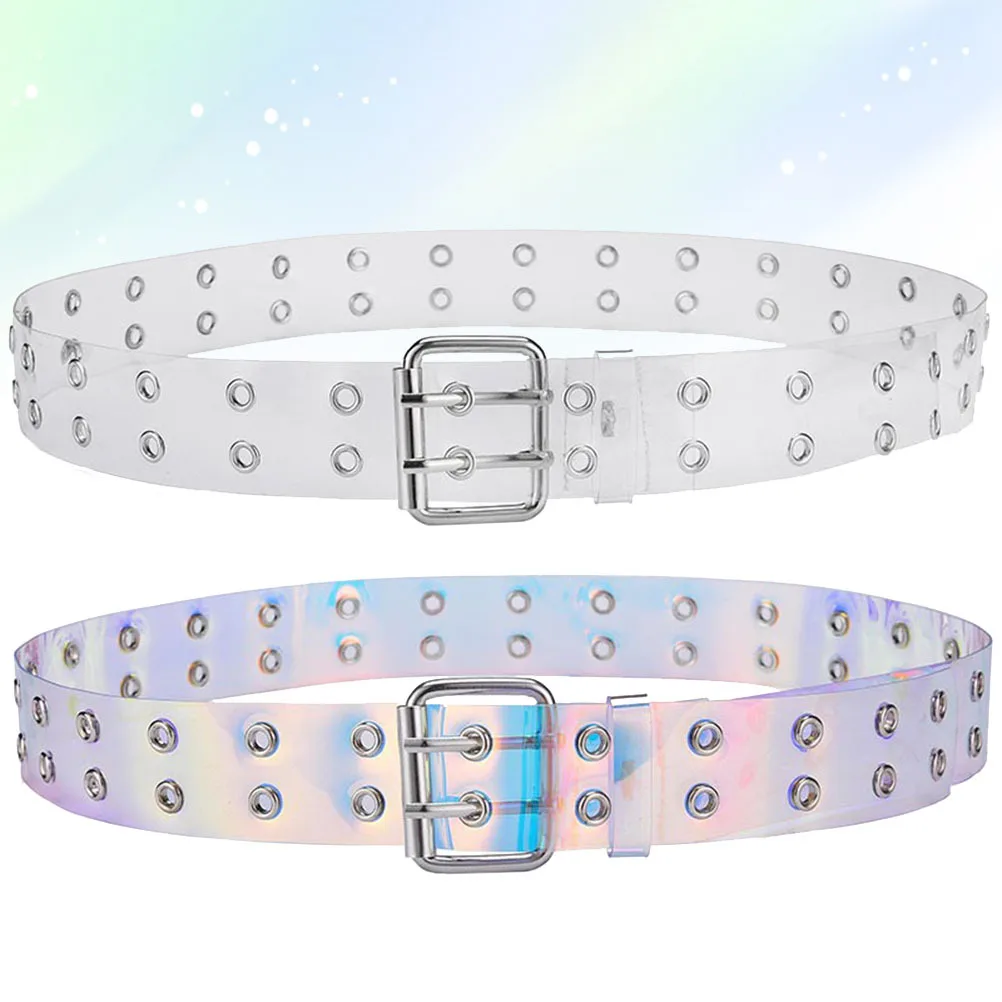 

Holographic Waist Belt Double Row for Men European and American Women Air Hole